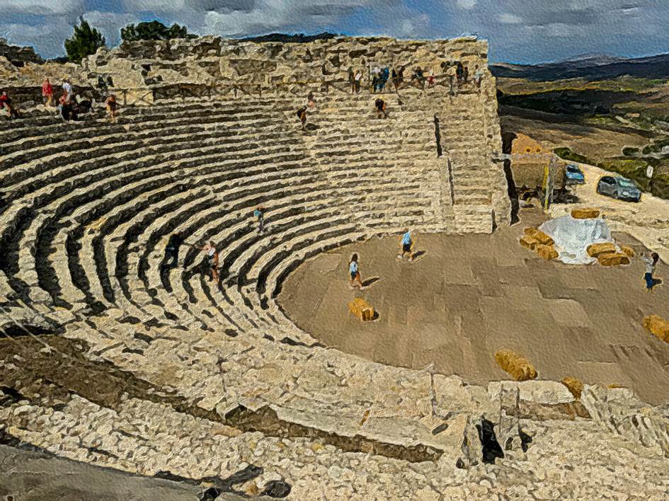 Ein Bild, das Himmel, Ruinen, Amphitheater, Gebude enthlt.

Automatisch generierte Beschreibung